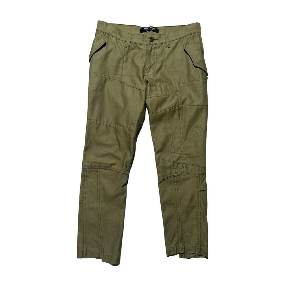 2010 patchwork deconstructed bondage strap pant
